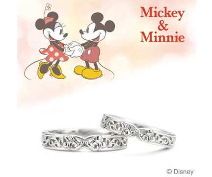 ケイウノ 「ミッキーマウス」 Mickey Arabesque 結婚指輪