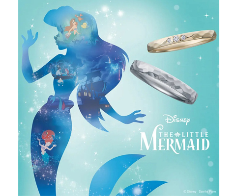 Disney THE LITTLE MERMAID 【Dancing Bubbles 〜踊る泡〜】 結婚指輪